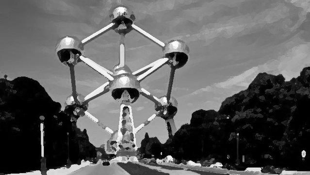 Das Atomium, eines der Wahrzeichen der Stadt Brüssel.