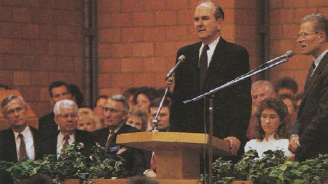 Elder Nelson in Zurich 1991