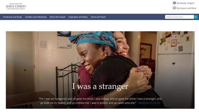 Die Webseite iwasastranger.lds.org wurde im Zusammenhang mit der Hilfsaktion "Ich war fremd" online gestellt.