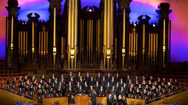 Der Chor des Religionsinstituts der Kirche Jesu Christi der Heiligen der Letzten Tage an der Utah Valley University