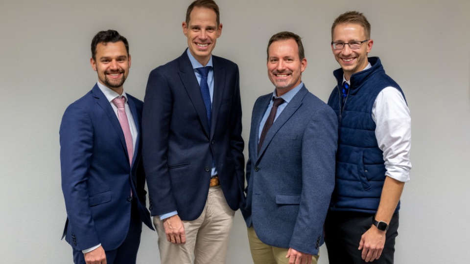 Bildrechte von Robin Martin: von links nach rechts: Julian Schäfer, Andi Gysler, Erich Weidmann und Christopher Riesen